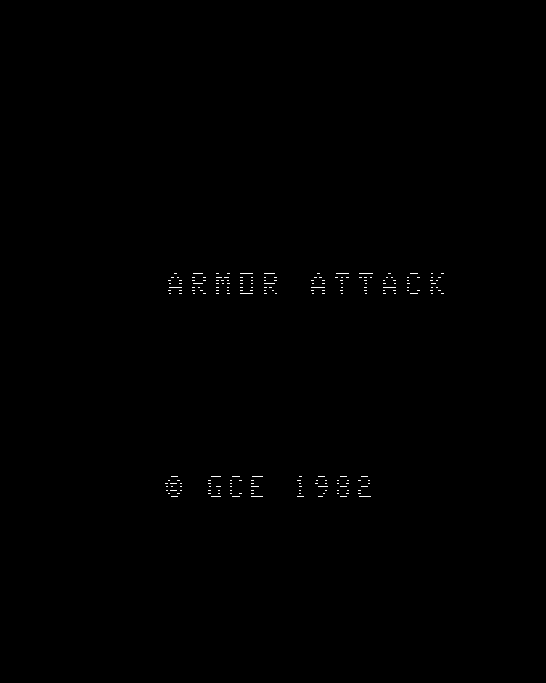 Armor Attack title screen for Vectrex